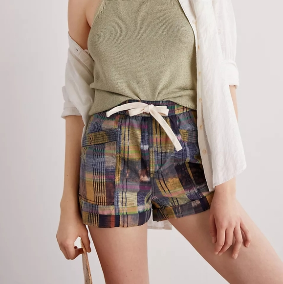 Pilcro Anthropologie Women's Heirloom Tie-Dye Plaid Shorts in‎ Size S - Picture 1 of 13